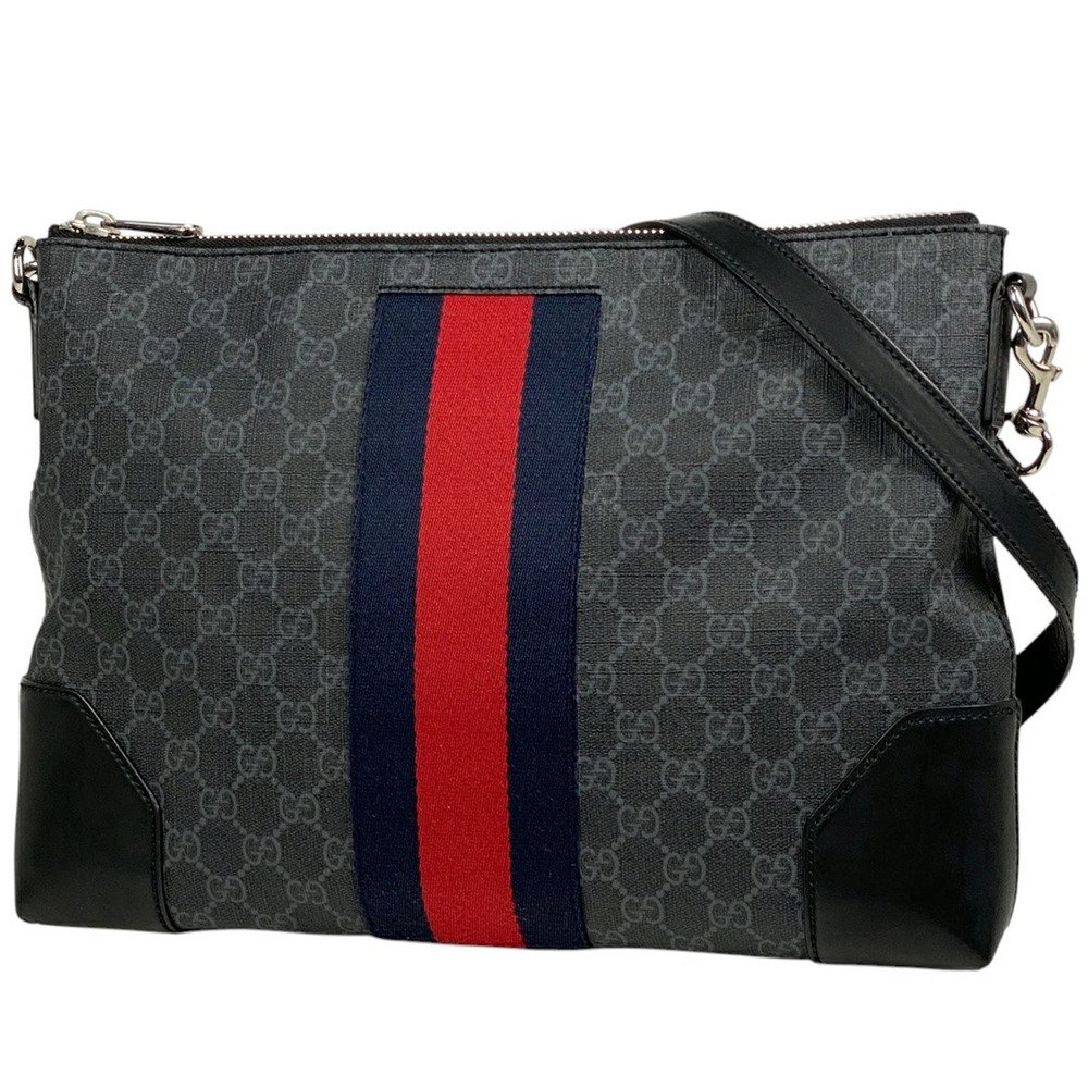 Gucci GG shoulder bag Sherry Web Supreme black - Picture 1 of 7